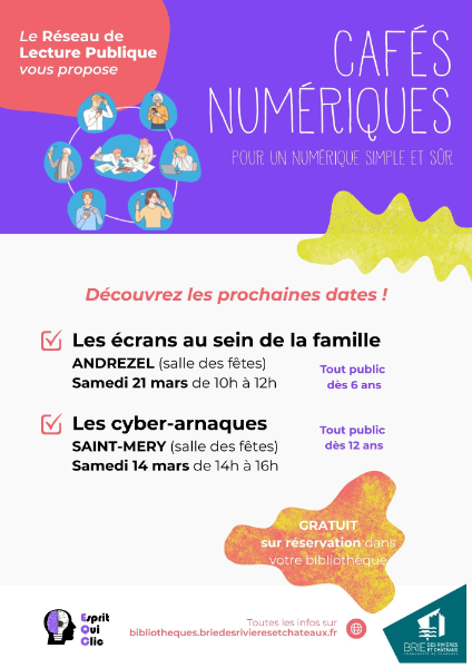 Couverture de Les Cafés Numériques du Réseau de lecture Publique de la CCBRC